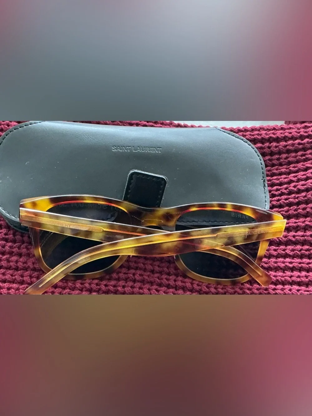 Saint Laurent SL 51 Slim Havana Mirrored Sunglasses 50-24-145 NWOT - Picture 3 of 8